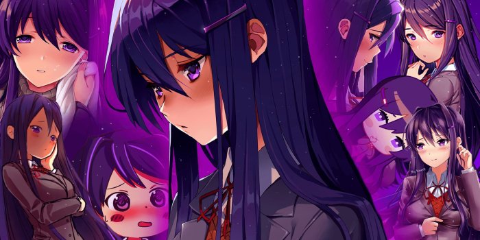 2560x1440 DDLC Doki Doki Literature Club purple hair Yuri (Doki Doki Literature Club)  anime girls #2K #wallpaper #hdwallpaper #desktop | Literature club, Anime,  Literature