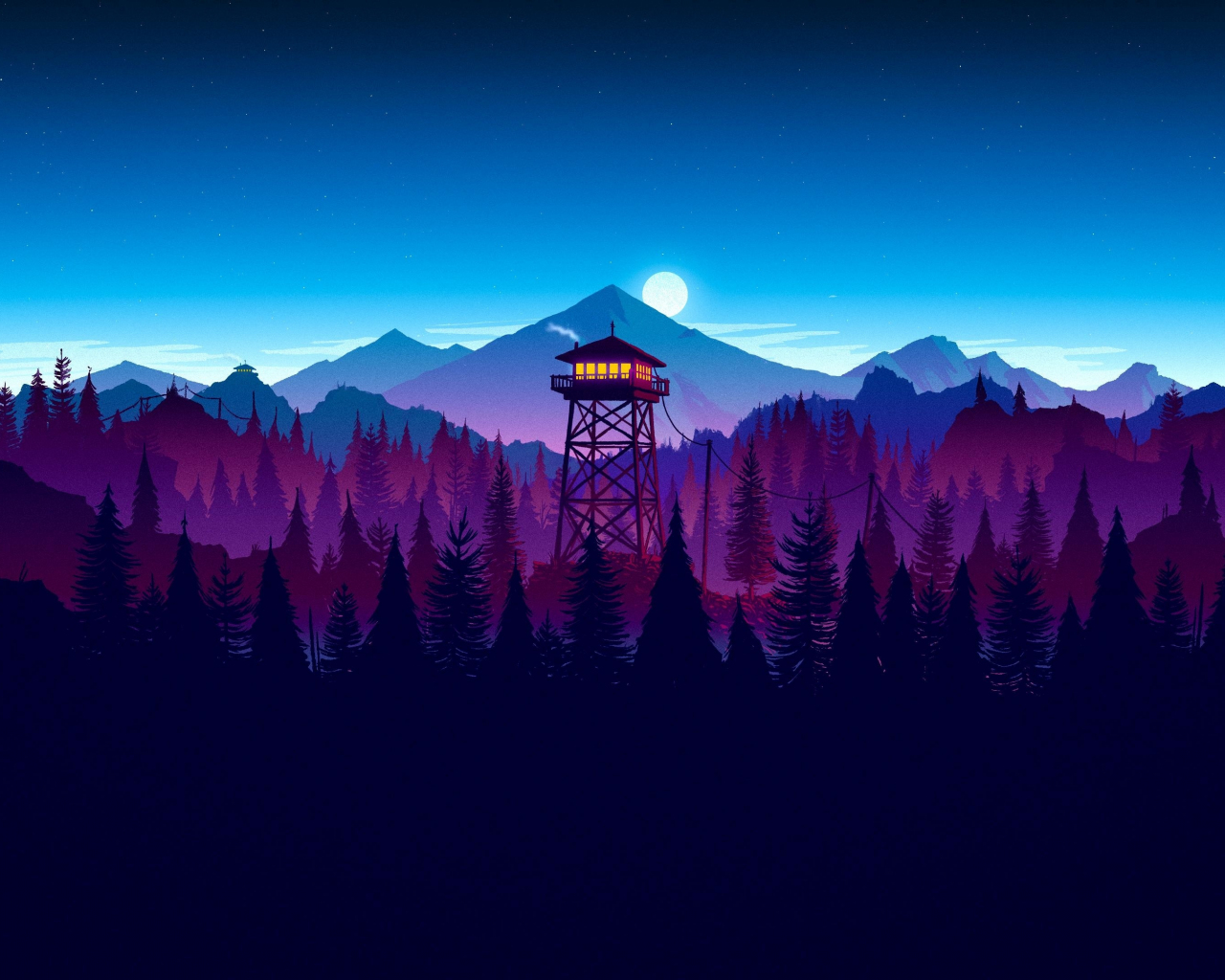 1280x1024 Download wallpaper 1280x1024 firewatch, video game, sunset, artwork,  standard 5:4 fullscreen wallpaper, 1280x1024 hd background, 104