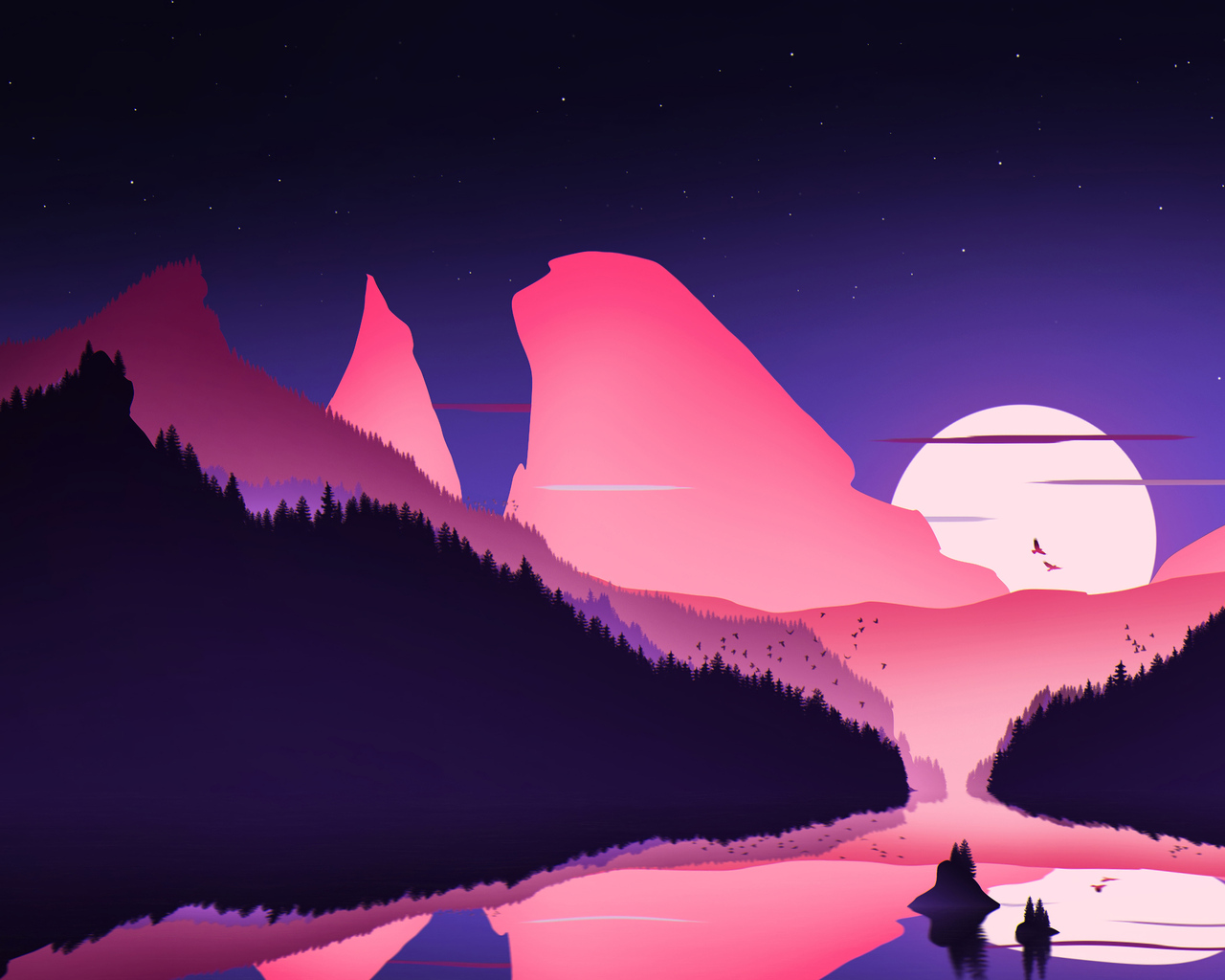 1280x1024 1280x1024 Retro Landscape 4k Wallpaper,1280x1024 Resolution HD 4k Wallpapers ,Images,Backgrounds,Photos and Pictures