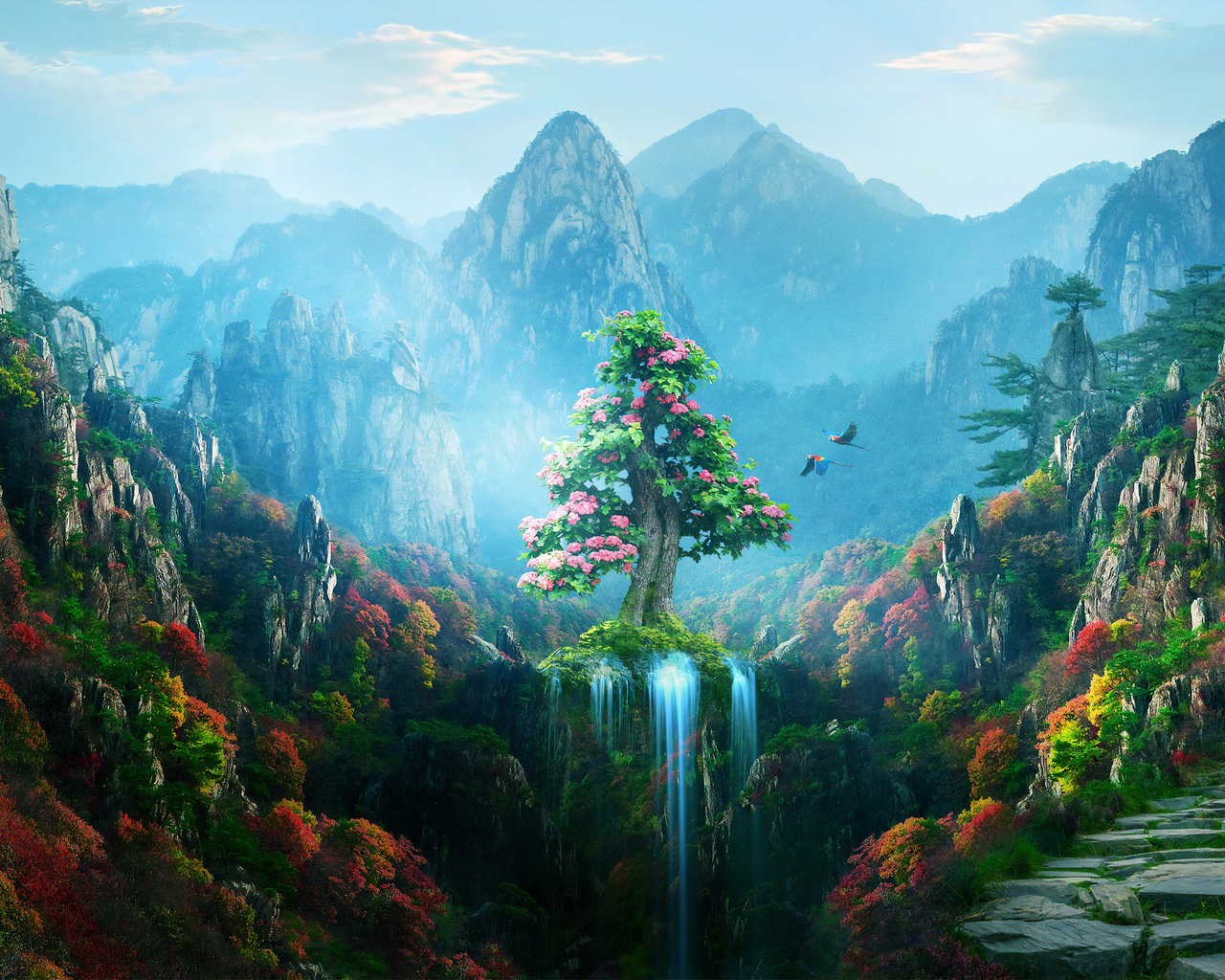 1280x1024 1280x1024 Spring Autumn Colorful Nature Magical Forest 4k Wallpaper, 1280x1024 Resolution HD 4k Wallpapers,Images,Backgrounds,Photos and Pictures