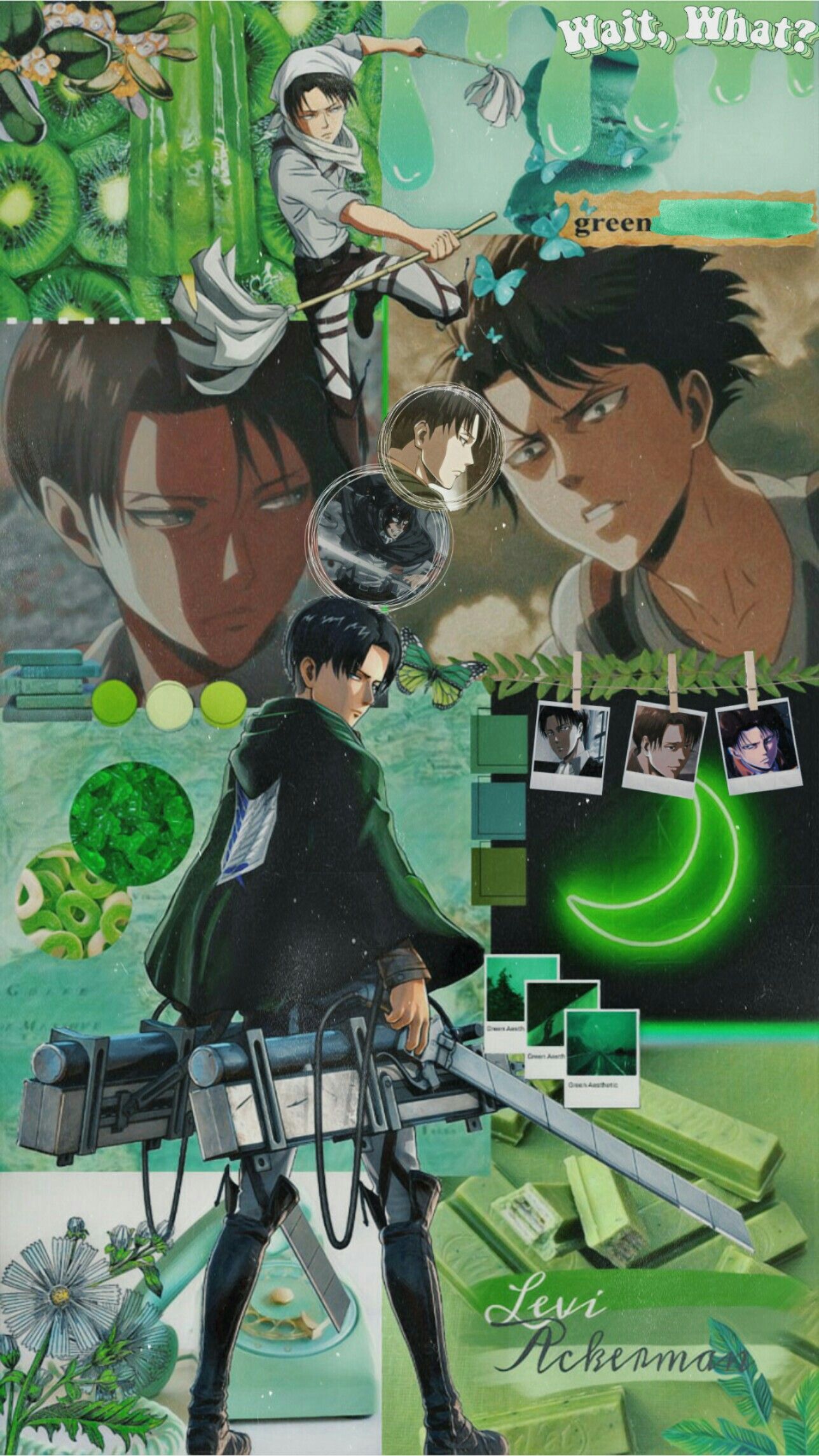 1288x2289 Light Green Aesthetic Anime Wallpapers