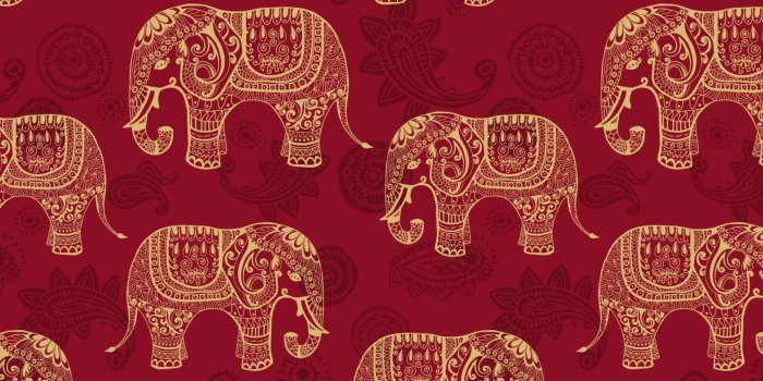 3028x1872 Indian Elephants Wallpaper for Walls | Paisley Elephants