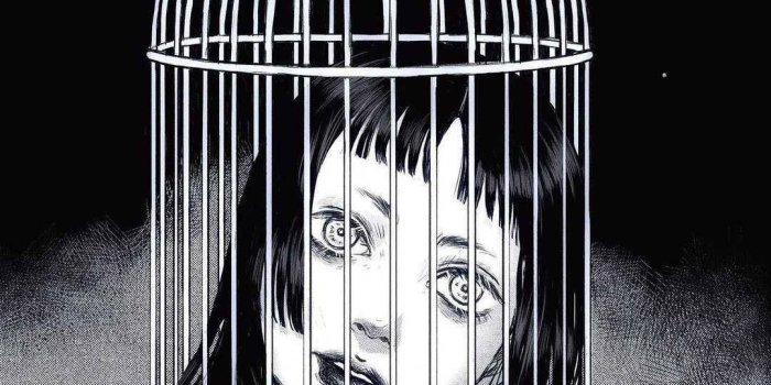 1080x1920 Download Junji Ito Caged Head Wallpaper | Wallpapers.com