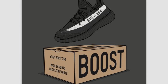 2432x3046 Originally created Yeezy 350 v2 Black/White illustration.The ideal for the  home or office, ideal for… | Sneakers illustration, Cool nike wallpapers,  Sneaker posters