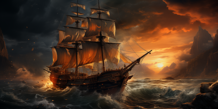 5824x3264 Majestic Sailing Ship at Sunset HD Wallpaper by Laxmonaut