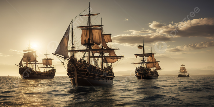 1200x673 Three Old Ships Are Floating On The Ocean In The Sun Background, Picture Of  Old Sailing Ships, Ship, Sailing Background Image And Wallpaper for Free  Download