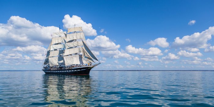 3840x2400 Download Wallpaper 3840x2400 Ship, Sea, Sky, Sail, Wave Ultra HD 4K HD  Background | Sailing ships, Ship poster, Ocean sailing