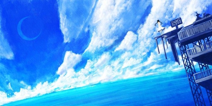 1600x800 100+] Anime Blue Wallpapers | Wallpapers.com