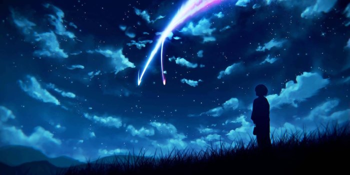 1920x1080 Download A blue anime aesthetic desktop wallpaper to brighten up your day.  Wallpaper | Wallpapers.com