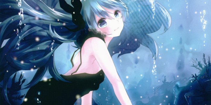 3840x2160 wallpaper for desktop, laptop | an08-deep-sea-girl-anime-illust-art-blue