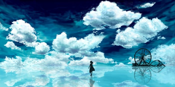 1920x1080 Reflection Cloud Anime Sky HD Wallpaper