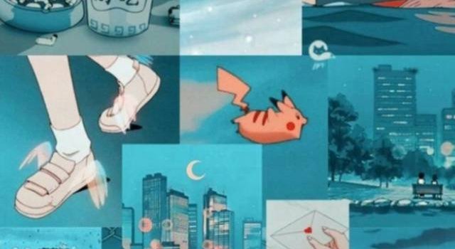 640x1280 Blue anime aesthetic Wallpaper Download | MobCup