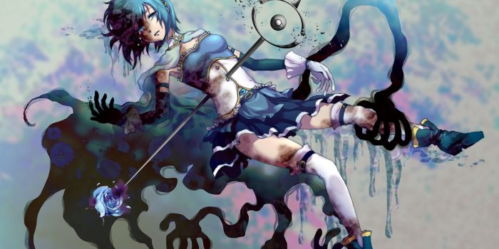 1920x1092 Pic. #Wallpaper #Anime #Hair #Blue #1920x1080 #Eyes #Flowers #Weapon  #Shoujo #Sayaka #Tears #Mahou, 225435B – Anime Wallpapers 1920x1080 (HD  manga)