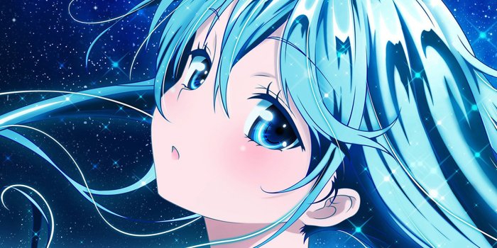 1366x768 wallpaper for desktop, laptop | at49-anime-girl-blue -beautiful-arum-art-illustration