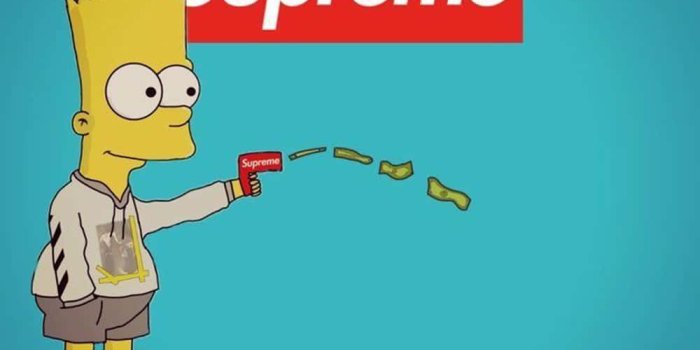 1000x1776 Download Cool Supreme Bart Simpson Wallpaper | Wallpapers.com