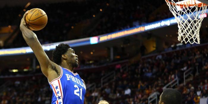 1920x1080 Download Joel Embiid Dunk Wallpaper | Wallpapers.com