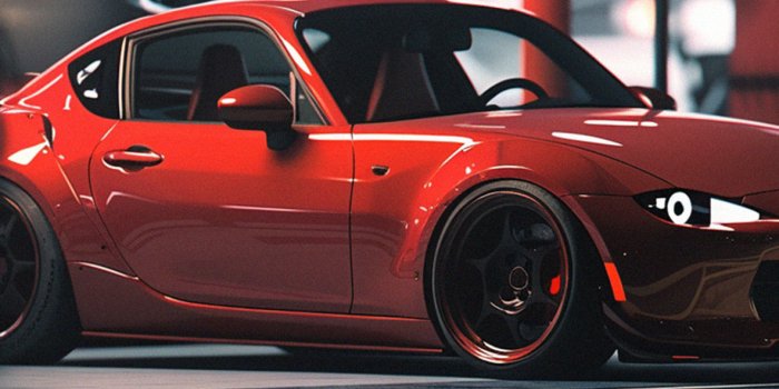 1183x2560 Mazda Miata MX-5 on Parking Wallpapers - Red Mazda Wallpapers