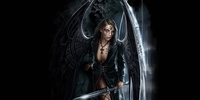 1920x1536 Download Dark Angel With Sword Wallpaper | Wallpapers.com