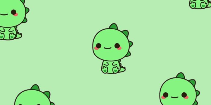 1080x1920 Download All Green Dino Kawaii iPhone Wallpaper | Wallpapers.com