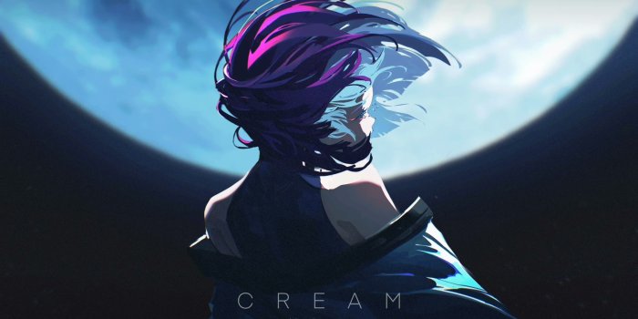 1919x1095 Cyberpunk: Edgerunners, cyberpunk, anime girls, Lucyna Kushinada (Cyberpunk:  Edgerunners), Moon, fan art | 1919x1095 Wallpaper - wallhaven.cc