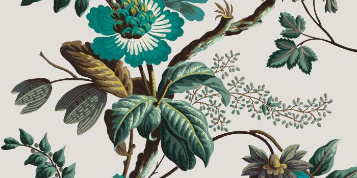 1600x1300 Wallpaper - Fancy flowers cyan | Exotic flowers