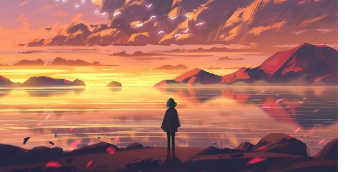 5120x2880 Relaxing Warm Sunset 5k Wallpaper,HD