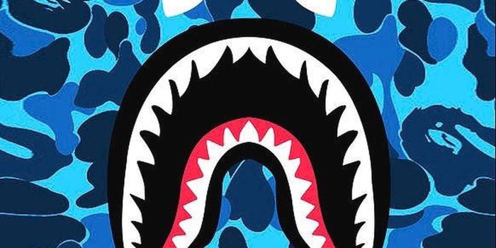 1416x1920 Download Blue Camouflage Bape Shark