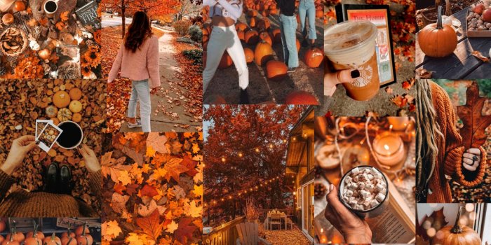 1100x765 20 Autumn Collage Wallpapers : Cozy