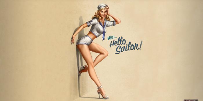 1920x1080 Hello sailor! pin up style-wallpaper
