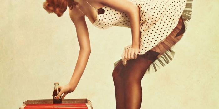 1024x1024 Coca Cola Pin Up Girl iPad Wallpapers