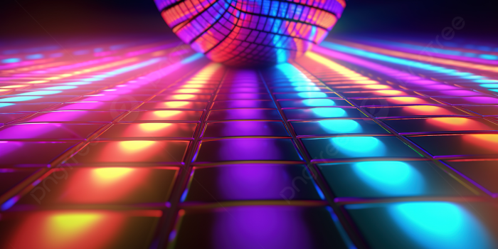 1200x673 3d Rendered Retro Disco Background
