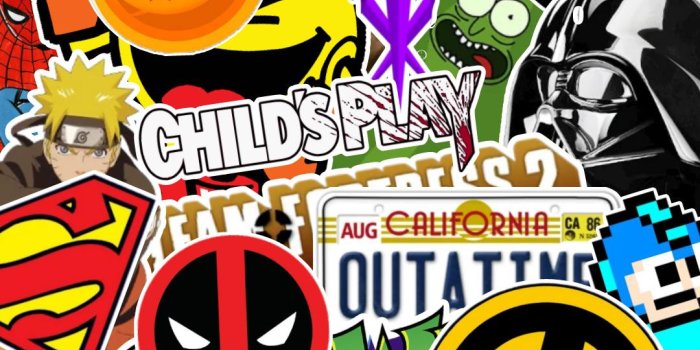 1080x2219 custom sticker bomb wallpaper of things