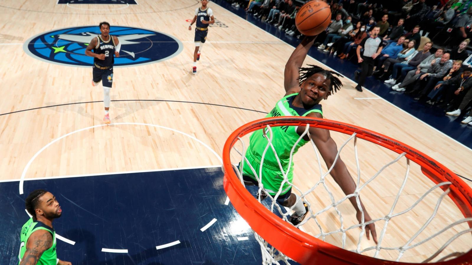 1920x1080 Anthony Edwards Dunk Closeup Wallpaper