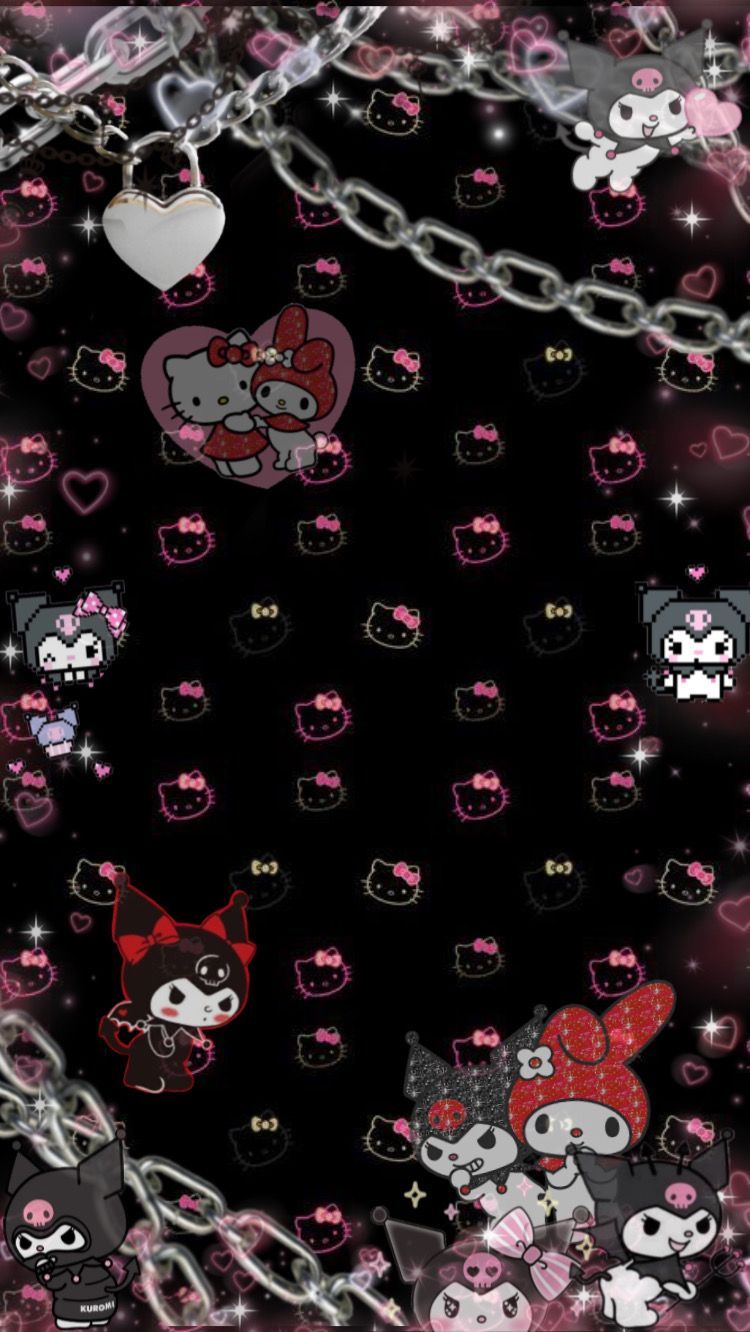750x1332 Hello Kitty Emo Wallpapers