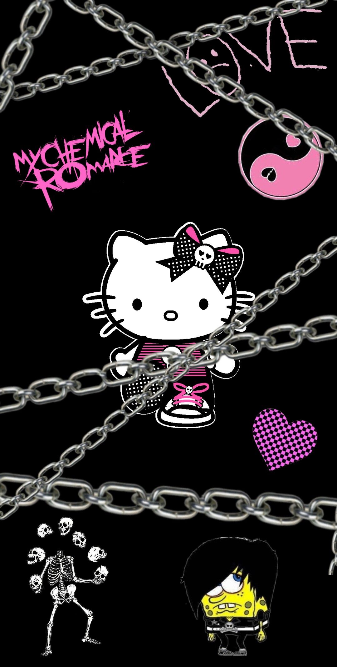 1080x2134 Hello kitty iphone wallpaper, Emo