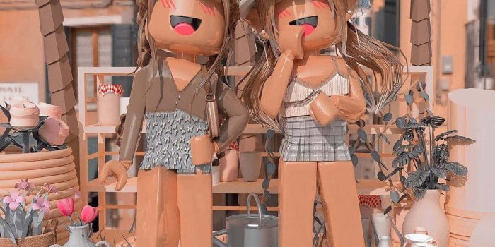 1080x1080 Fashionable Girl Roblox PFP Wallpaper