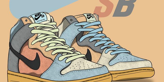 1200x1697 Nike SB Dunk High «Spectrum» on Behance