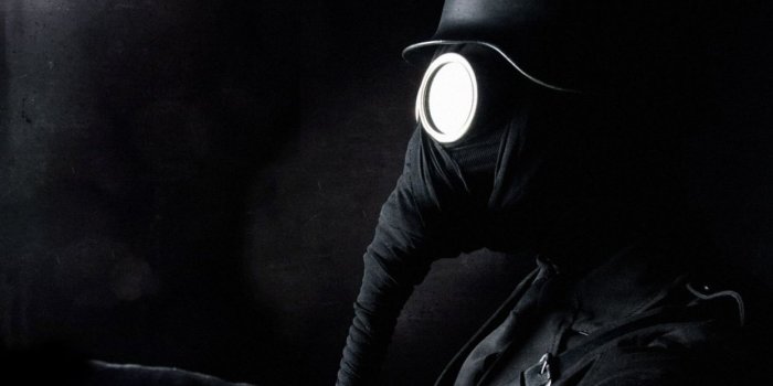 1244x700 GAS MASK - helmet dark wallpaper