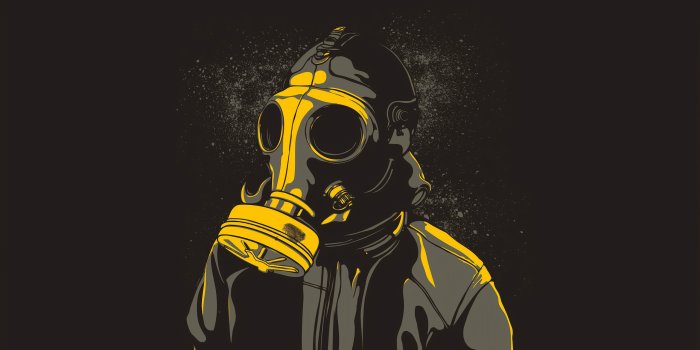 2560x1328 Gas Mask Guy Wallpaper,HD Artist