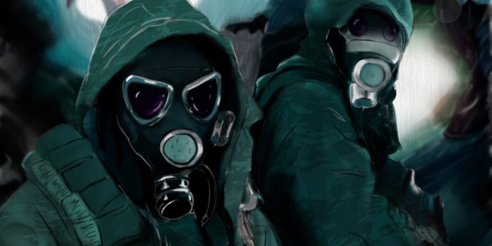 3000x2400 HD desktop wallpaper: Dark, Gas Mask