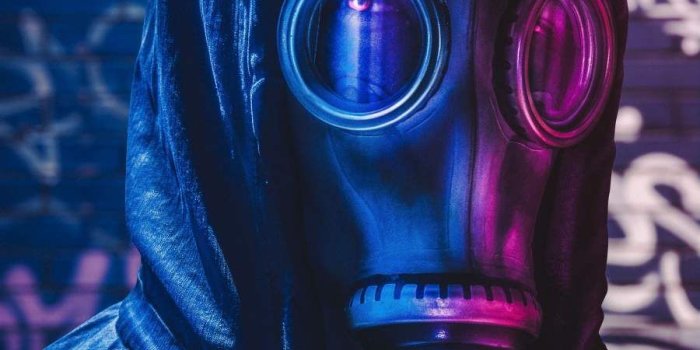900x1599 Purple Gas Mask iPhone Wallpaper | Gas