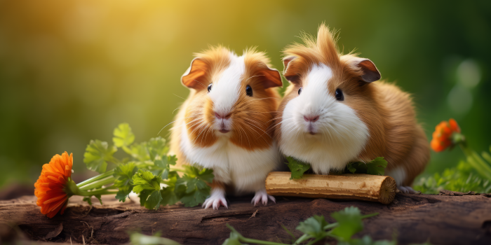 2912x1632 Adorable Guinea Pigs AI Art HD