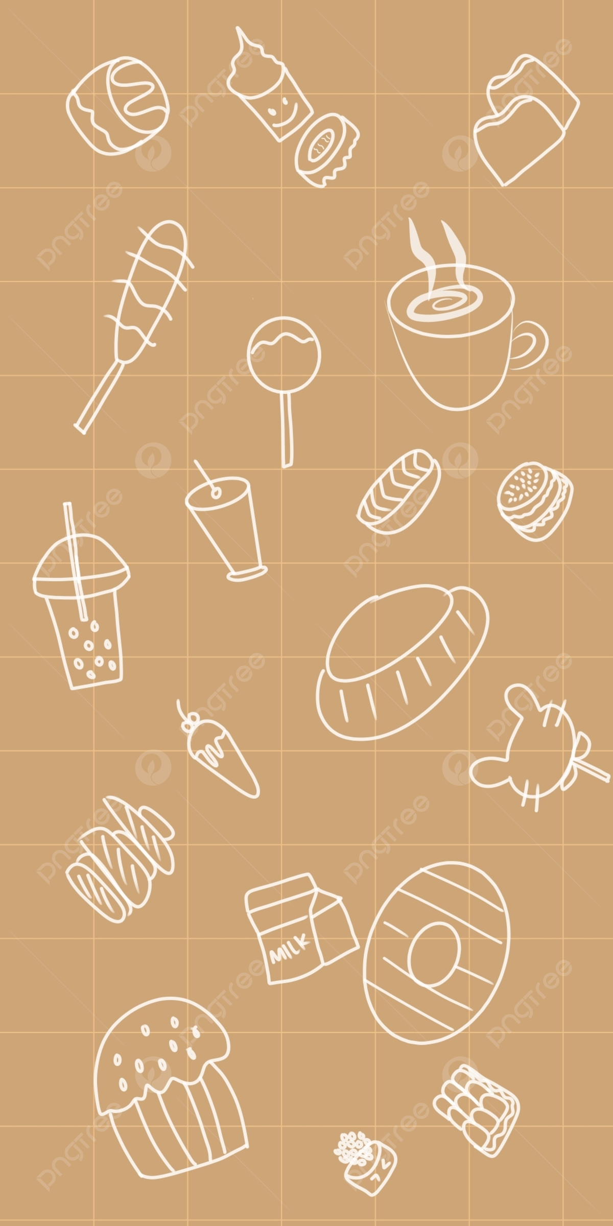 1200x2400 Aesthetic Brown Background Wallpaper