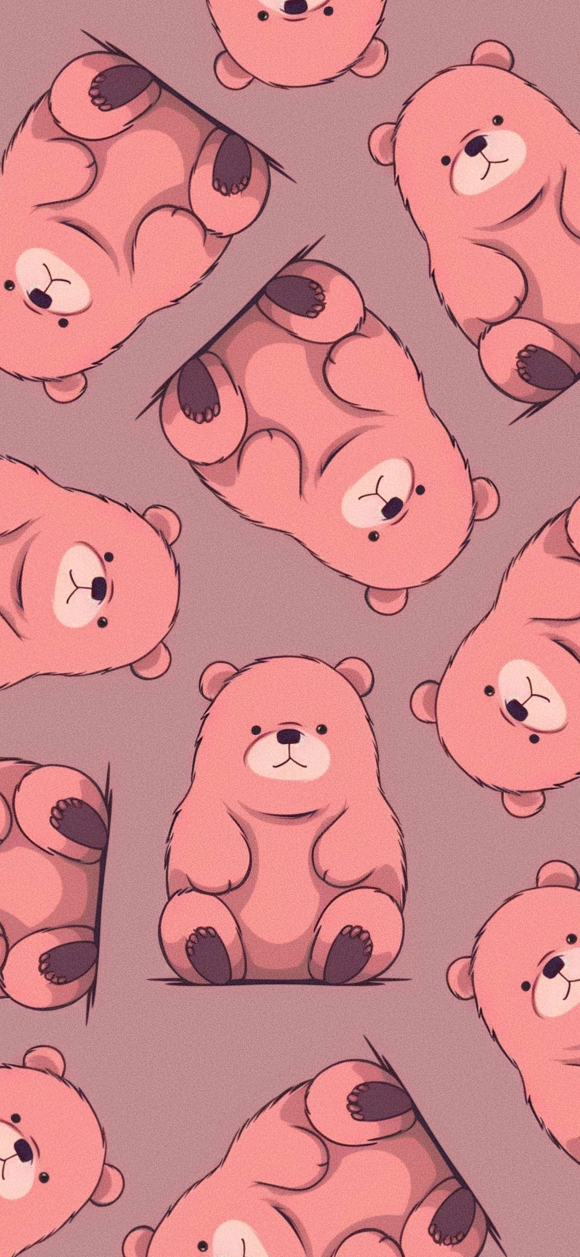 1183x2560 Cute Bear Brown Wallpapers - Free HD
