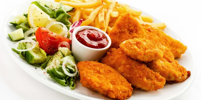 4500x3000 Pictures Nuggets finger chips Ketchup