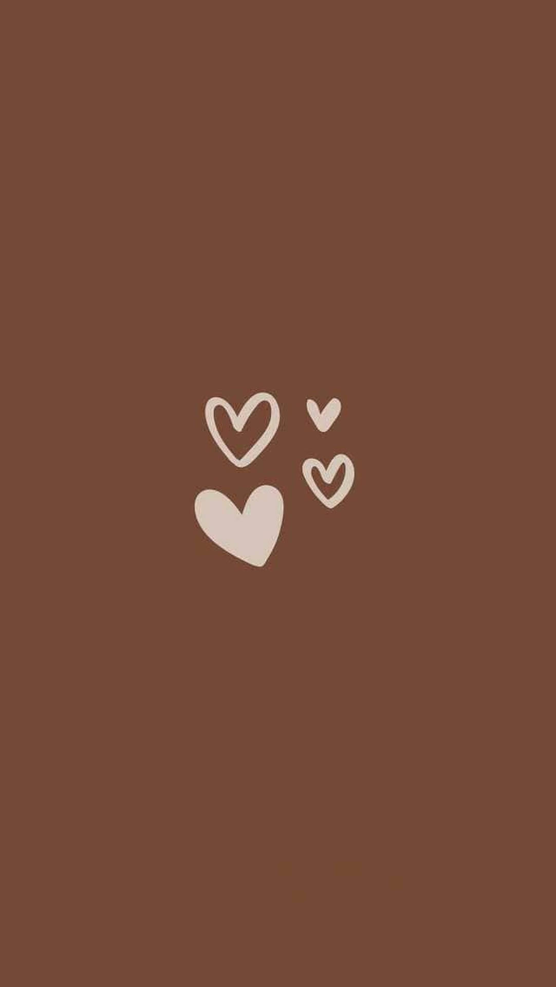1082x1920 Adorable Brown Hearts Wallpaper