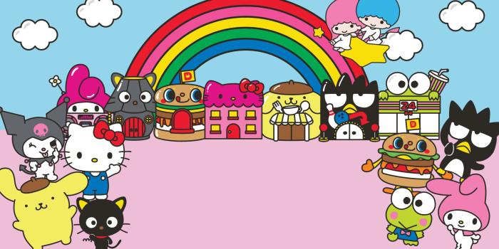 2560x1440 Sanrio Hello Kitty & Friends Rainbow