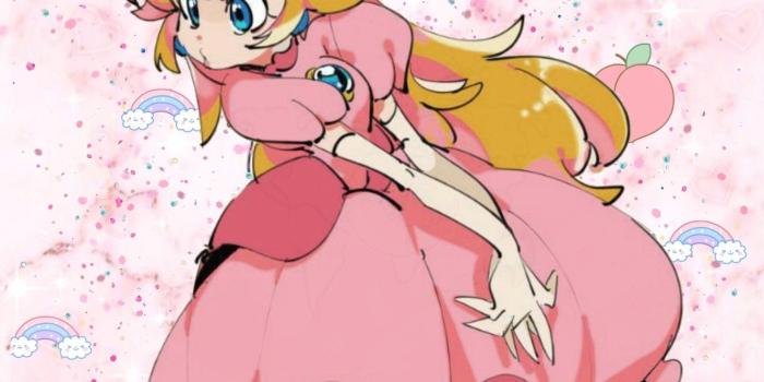 1330x2880 Nintendo Princess Peach pink aesthetic