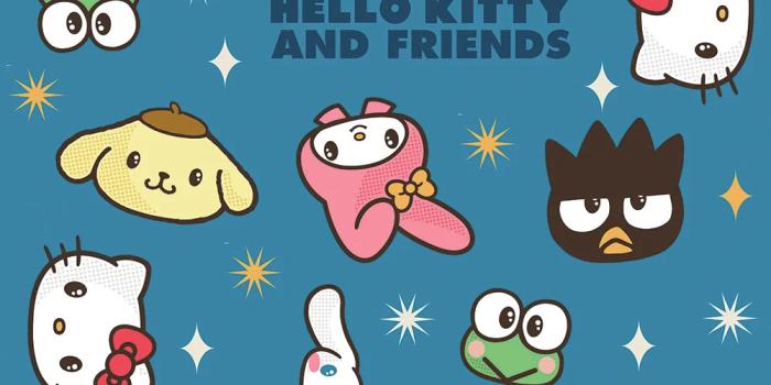 1000x1000 Hello Kitty Friends Single Blanket