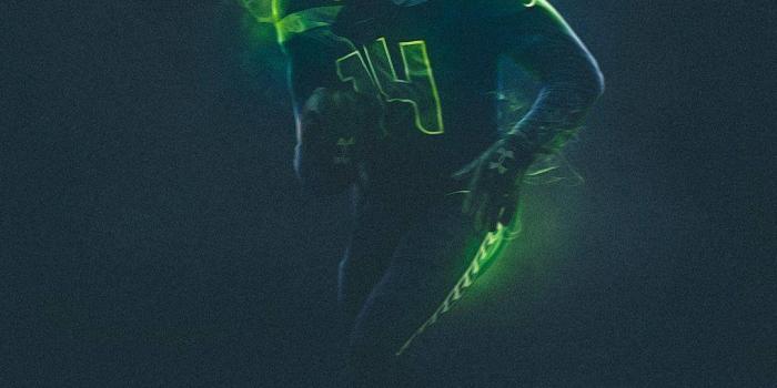 1080x1350 DK Metcalf Glowing Green Wallpaper